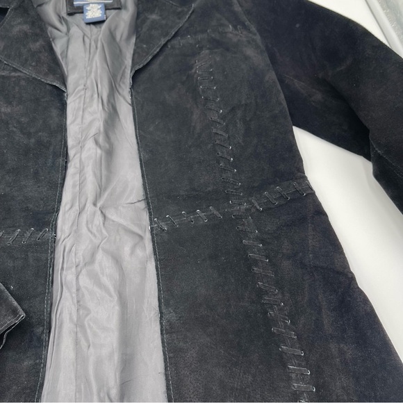 VTG Western Whip Stitch Leather Genuine Suede Coat Womens Size S Sonoma Jeans Co - Picture 3 of 15